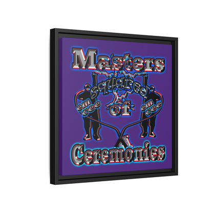 em cee squared - framed canvas art (purple)