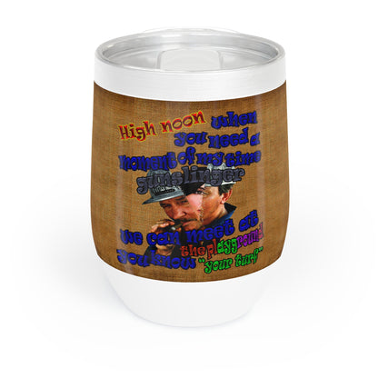 high noon - Chill Wine Tumbler (brown papyrus)