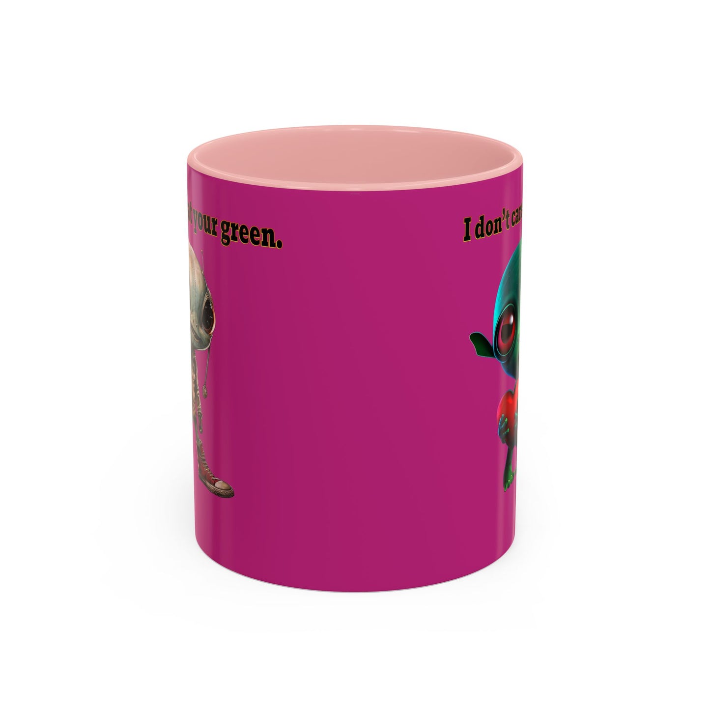I don't care that your grey - Accent Mug (pink)