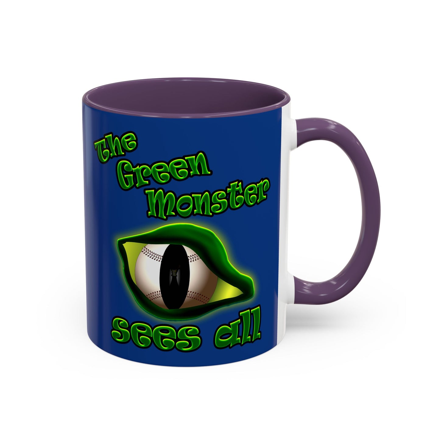 green monster - Accent Mug (dark blue)