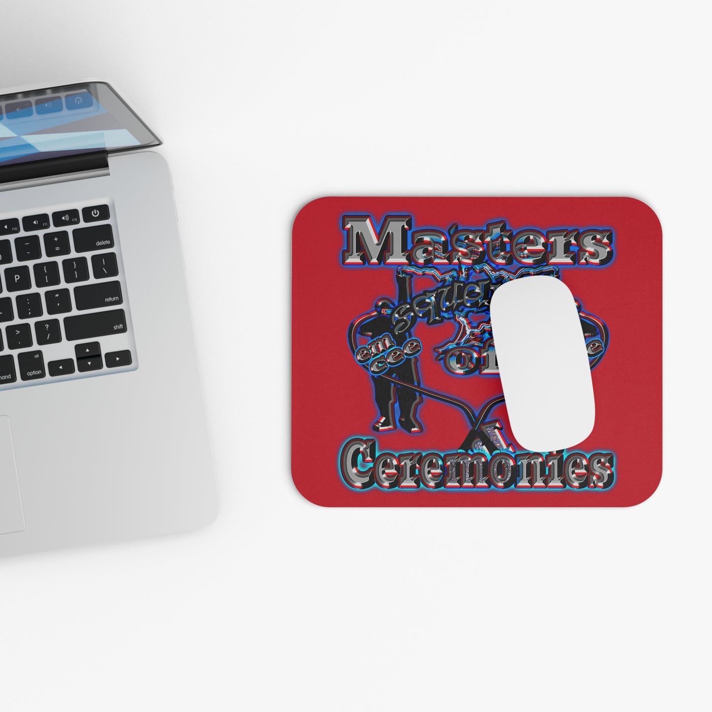 em cee squared - Mouse Pad (Rectangle) (dark red)