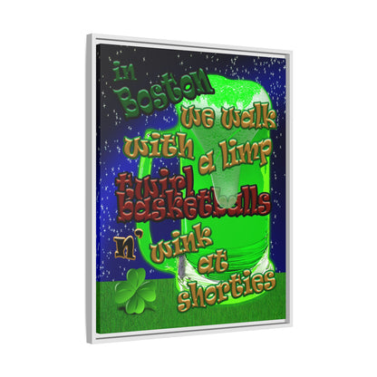 celtics logo - framed canvas art ('snoops' background)
