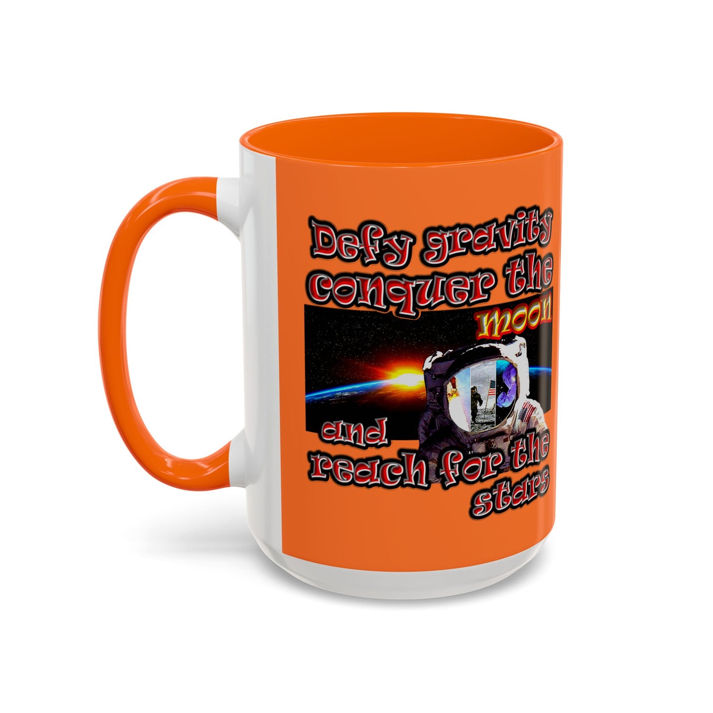 defy conquer reach - Accent Mug (crusta)