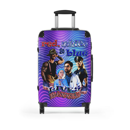 rw&b lives matter - Suitcase (purple wave)