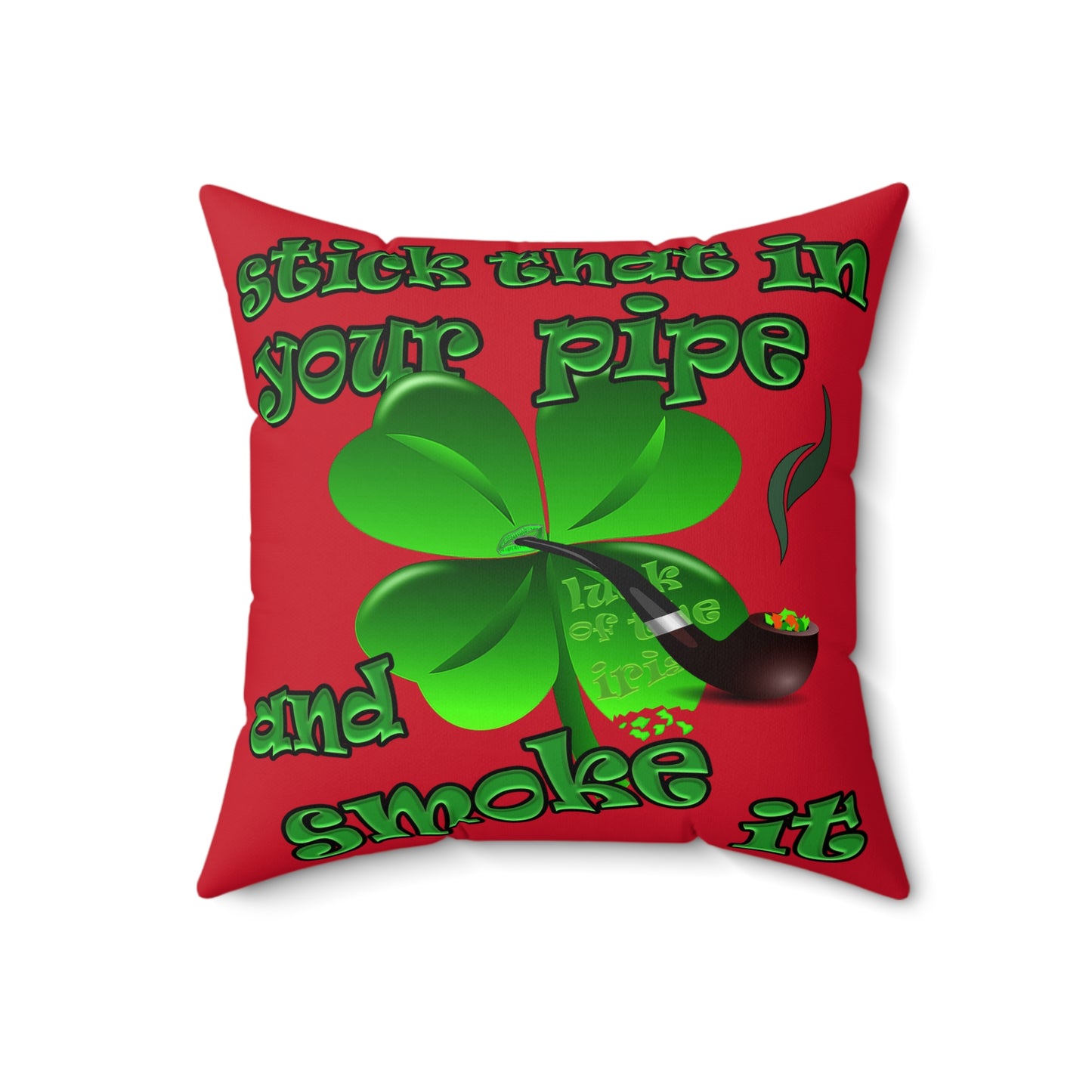 celtics logo - Spun Polyester Square Pillow - (dark red)
