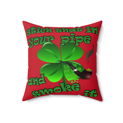 celtics logo - Spun Polyester Square Pillow - (dark red)