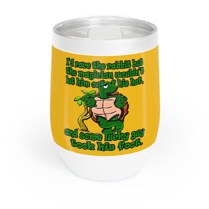turtle race - Chill Wine Tumbler (yellow)