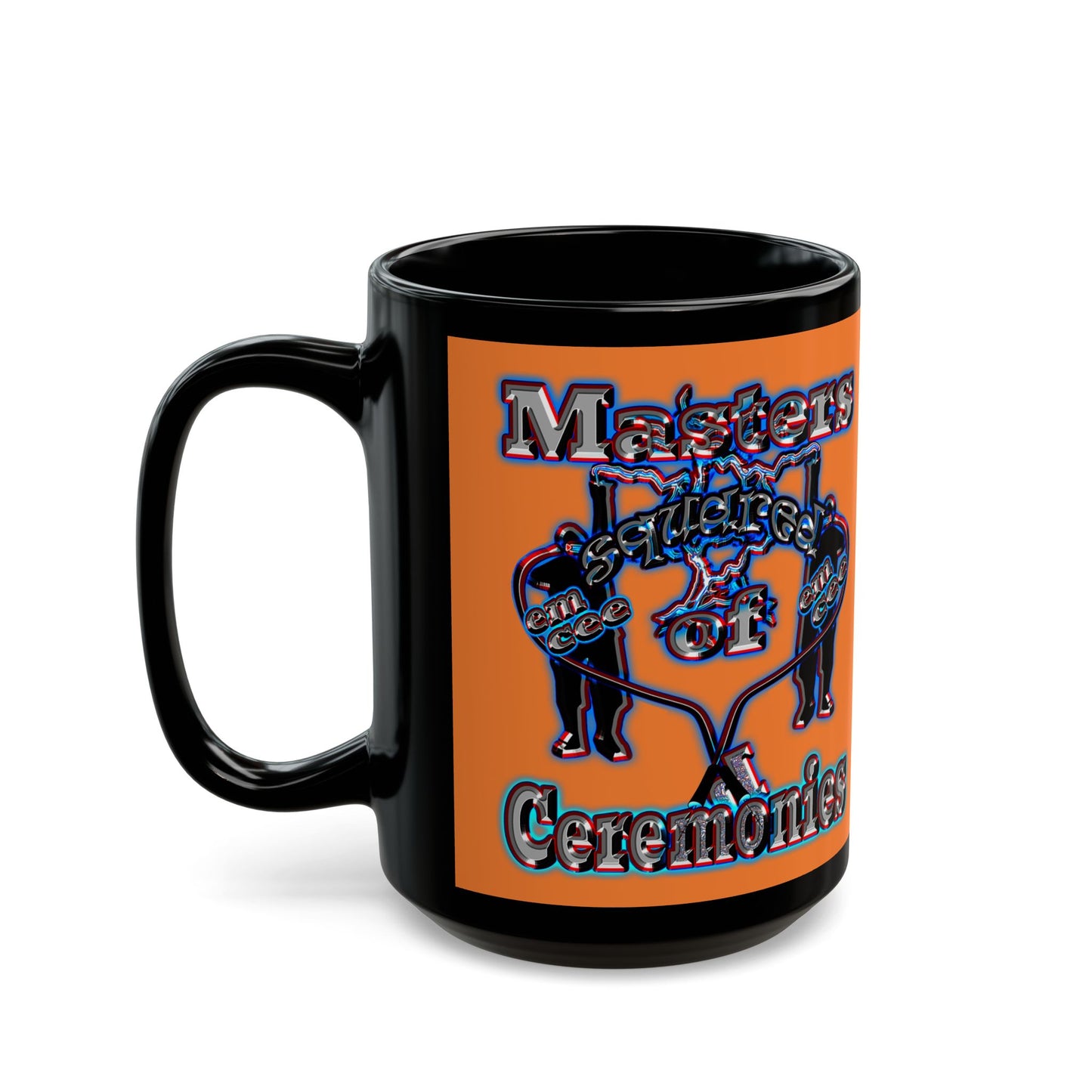 em cee squared - Black Mug (crusta)