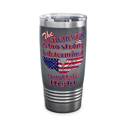 american wing - Ringneck Tumbler, 20oz (grey-light grey)