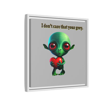 I don't care that your grey - framed canvas art (light grey)