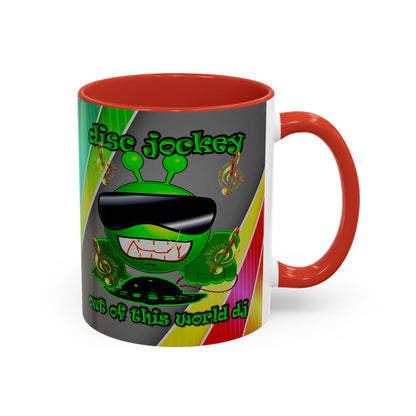 disc jockey - Accent Mug (rainbow split)