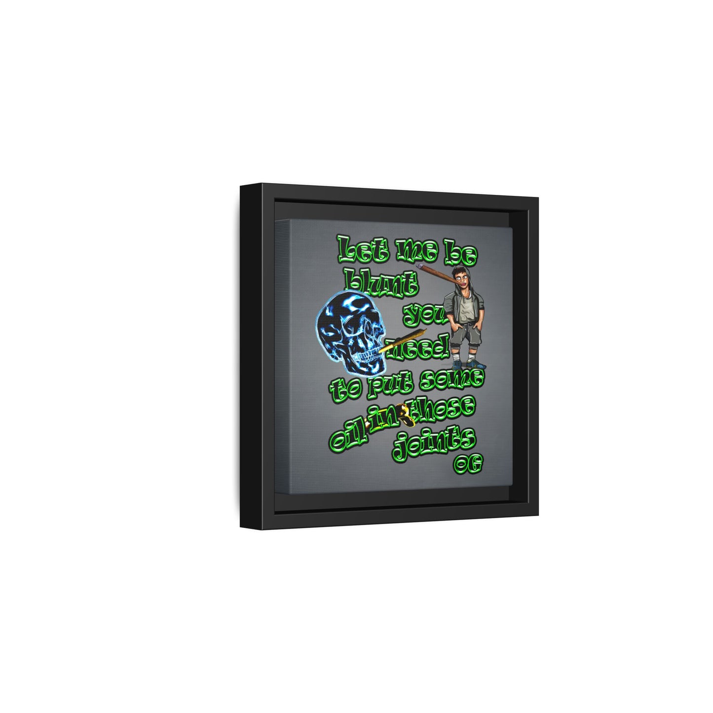 og - framed canvas art (grey-light grey)
