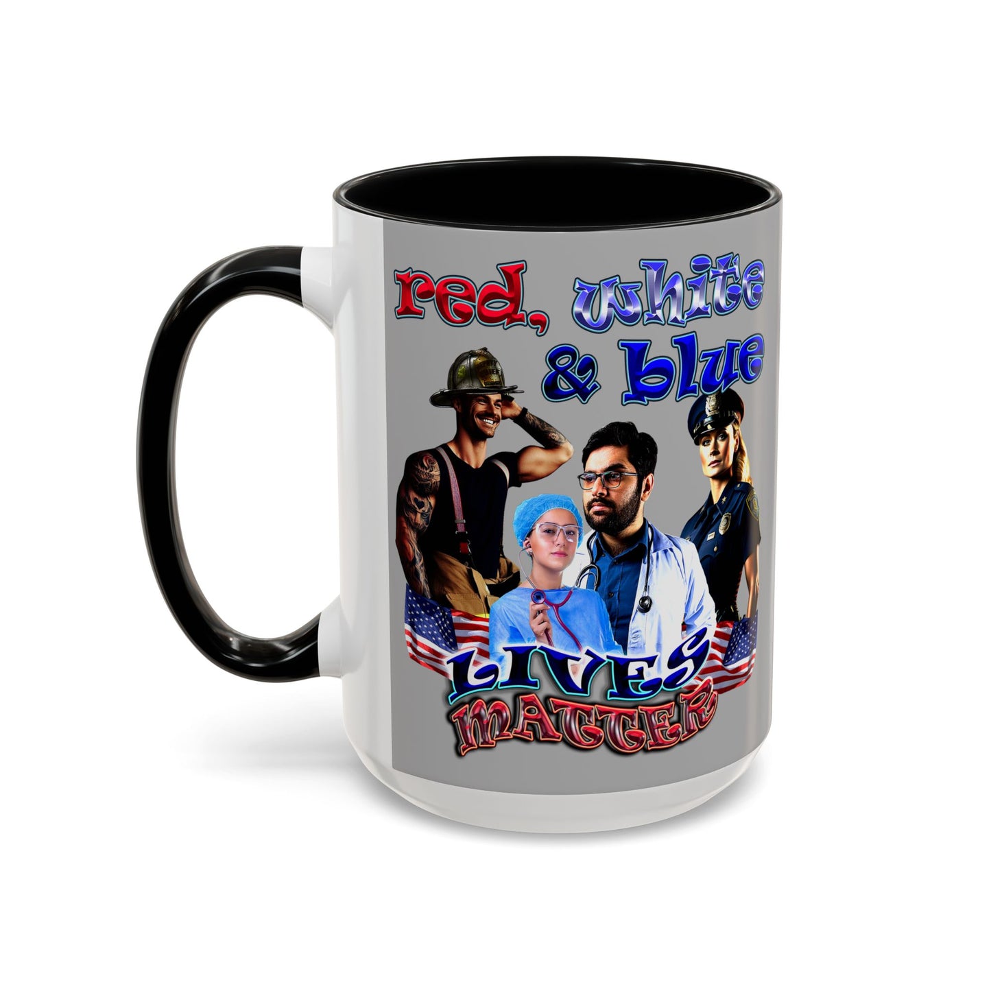 rw&b lives matter - Accent Mug (light grey)