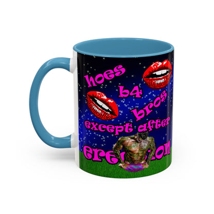 hoes b4 bros - Accent Mug ('snoops' background)