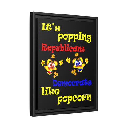 popping like popcorn - framed canvas art (black)