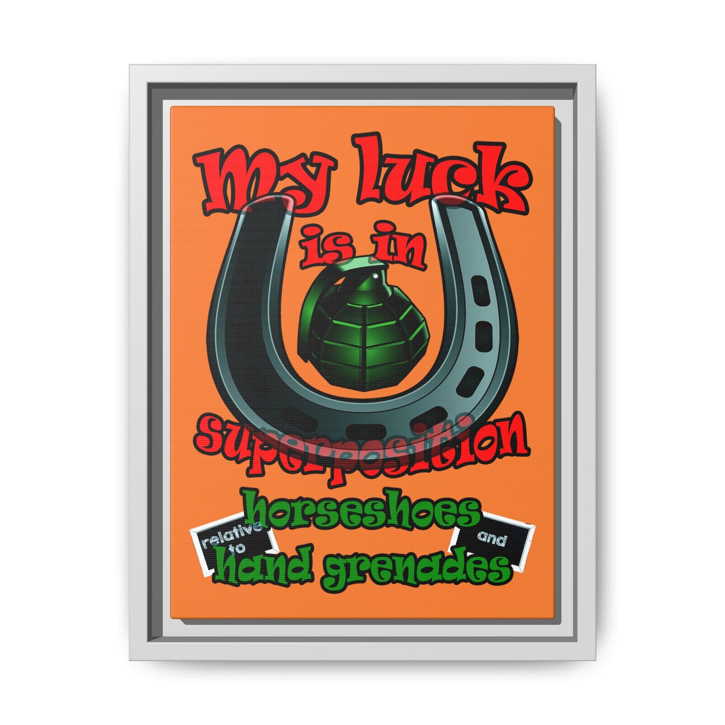 my luck - framed canvas art (crusta)