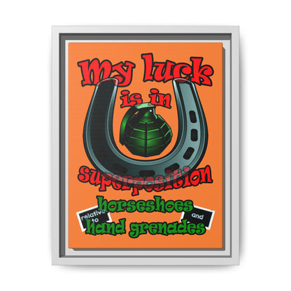 my luck - framed canvas art (crusta)