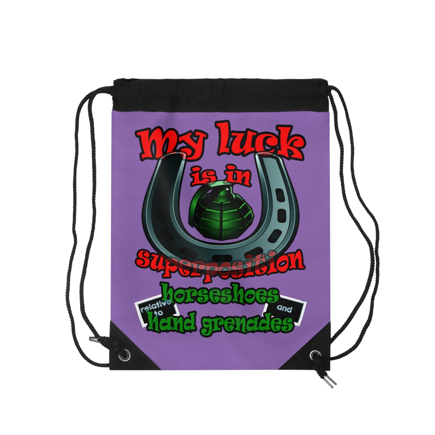 my luck - Drawstring Bag (light purple)