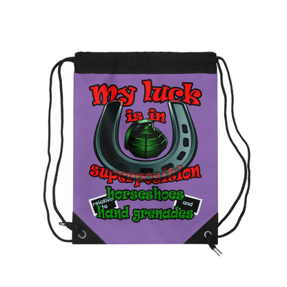 my luck - Drawstring Bag (light purple)