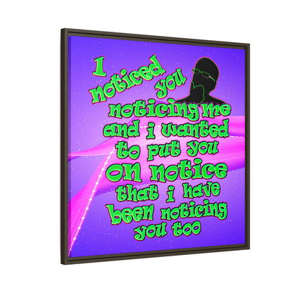 noticed you noticing - framed canvas art (purple-pink wave)