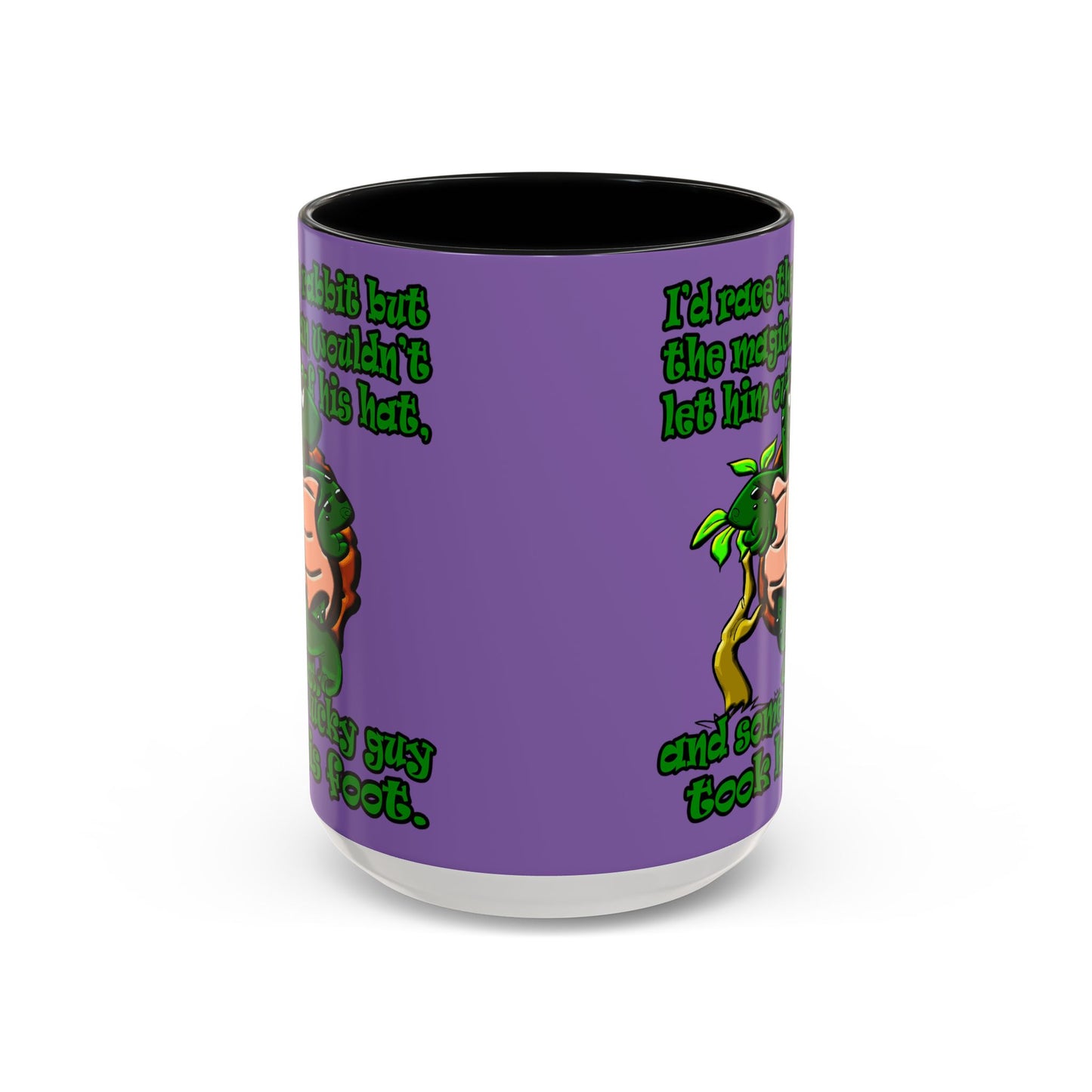 turtle race - Accent Mug (light purple)