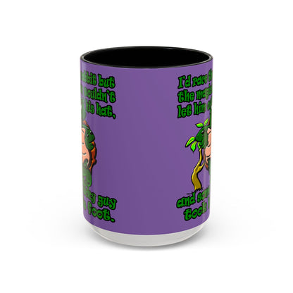 turtle race - Accent Mug (light purple)