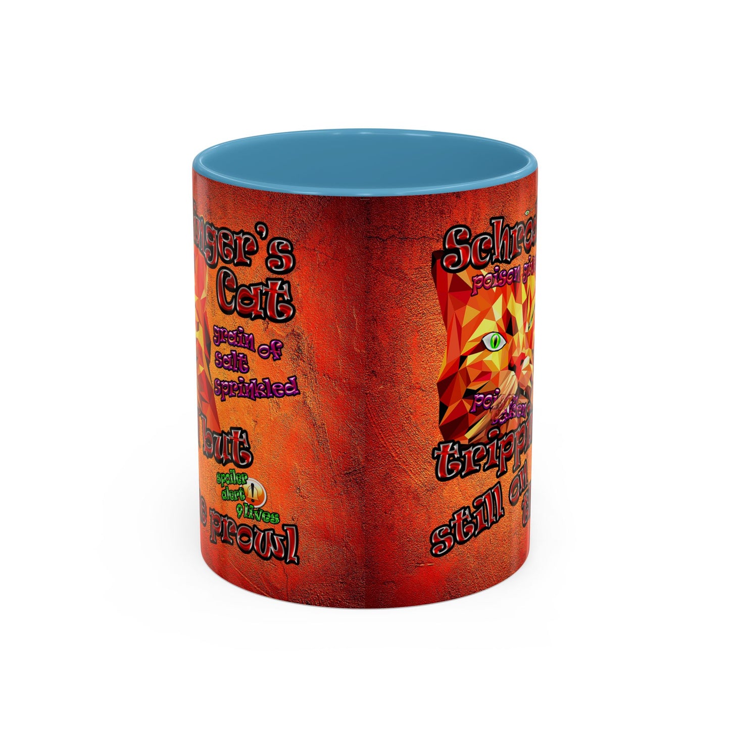 schrodinger's cat - Accent Mug (burnt orange)