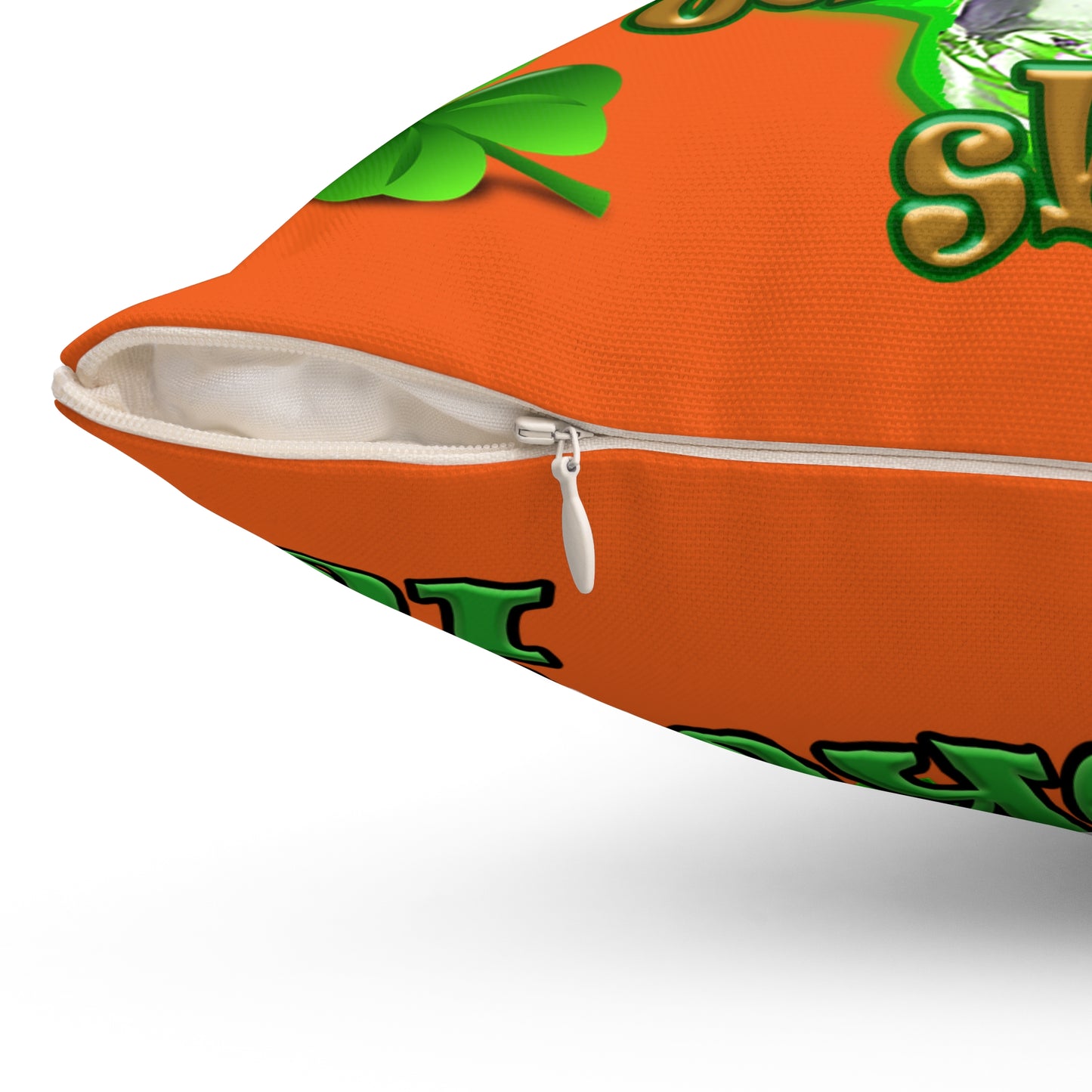 celtics logo - Spun Polyester Square Pillow - (orange)