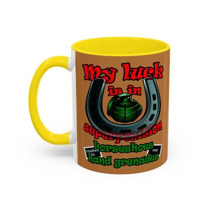 my luck - Accent Mug (light brown)