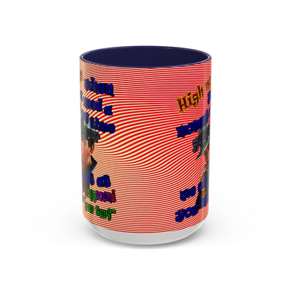 high noon - Accent Mug (yellow-orange wave)