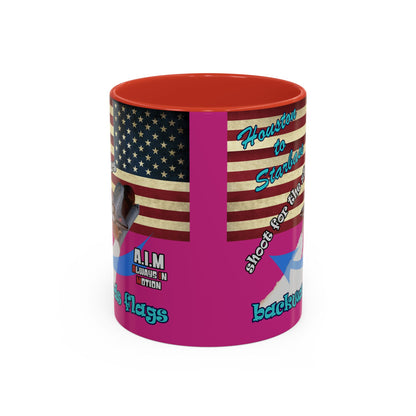 shoot for the stars - Accent Mug (pink)