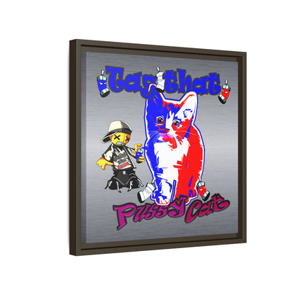 tag that - framed canvas art (brushed nickel)