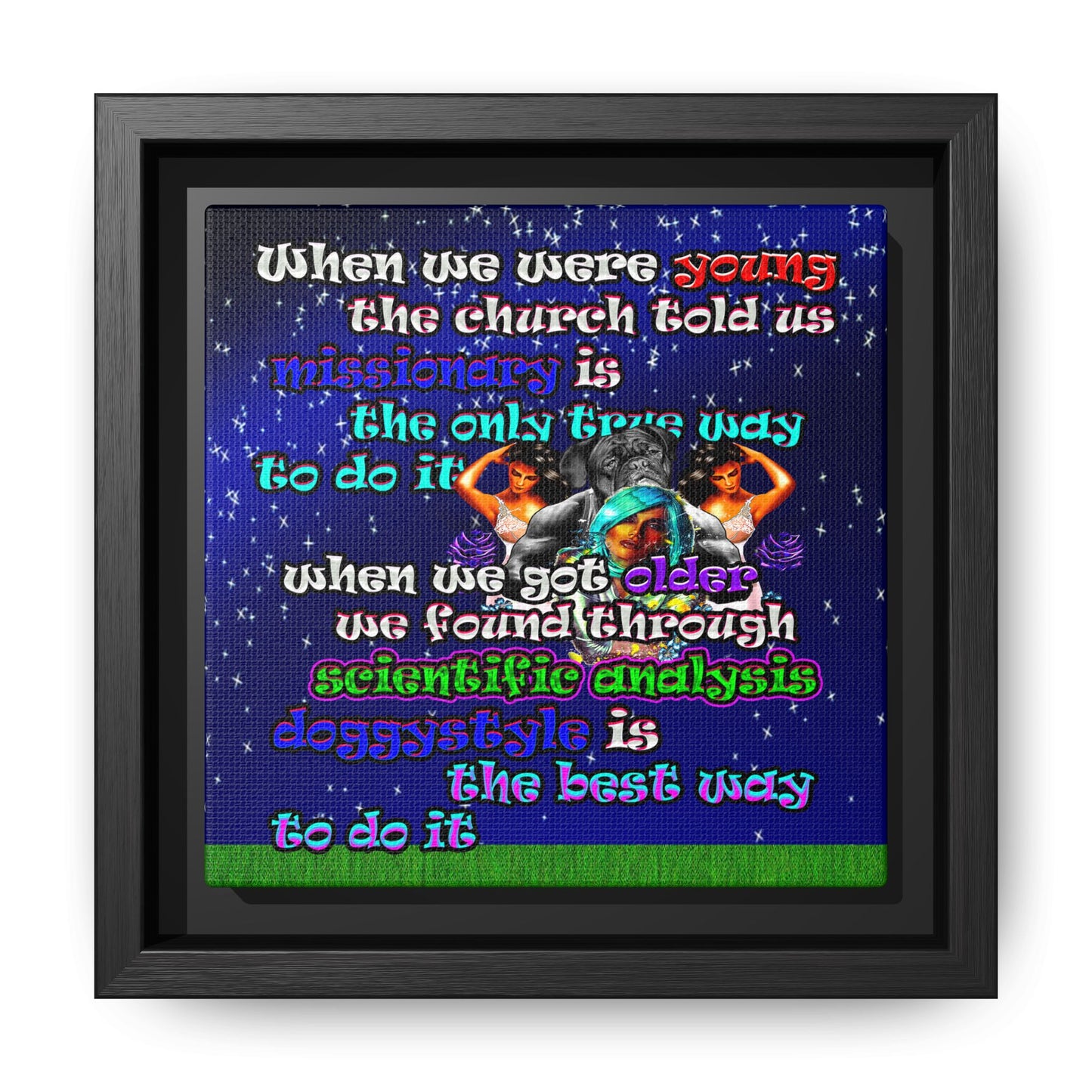 doggystyle - framed canvas art ('snoops' background)