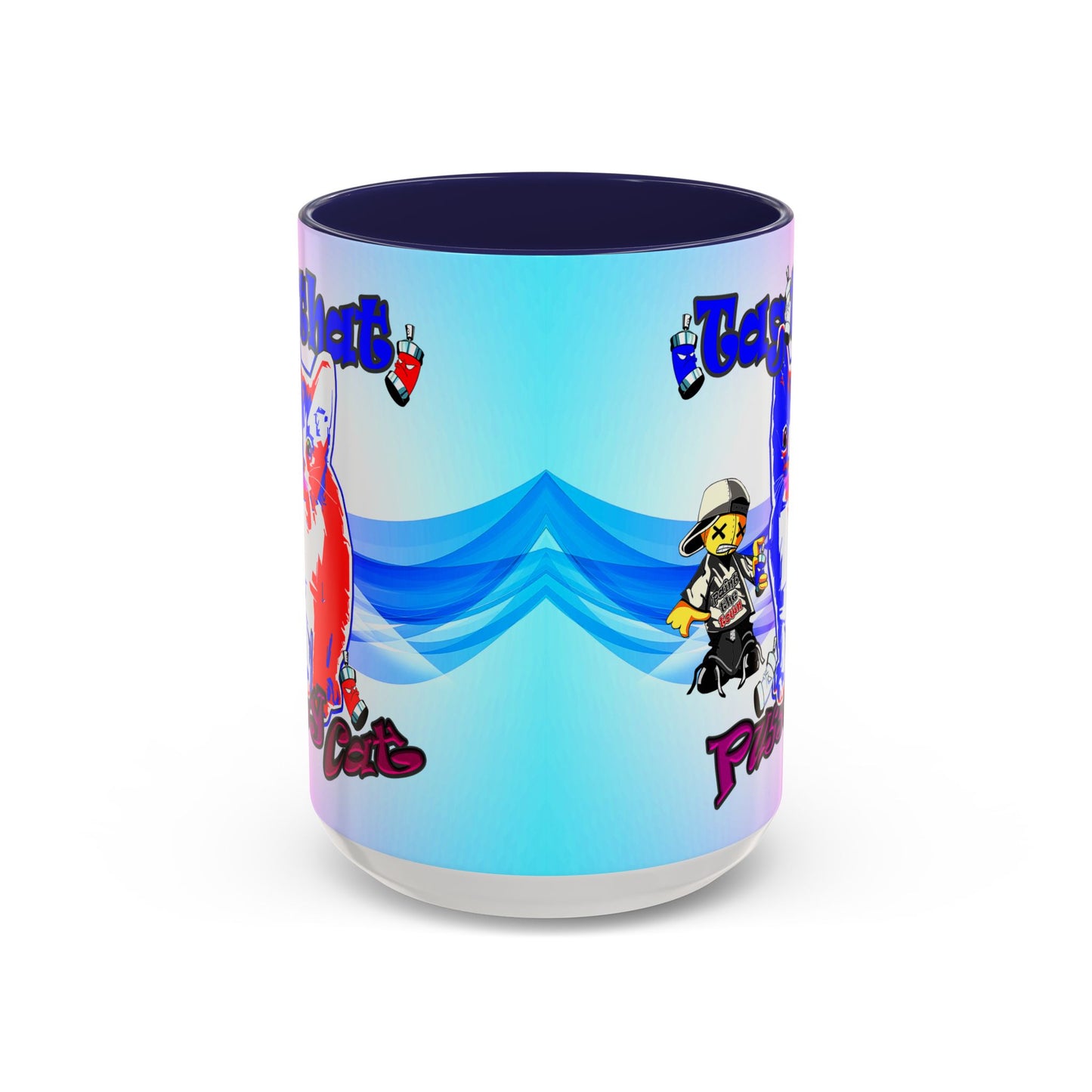 tag that - Accent Mug (light blue-pink wave)