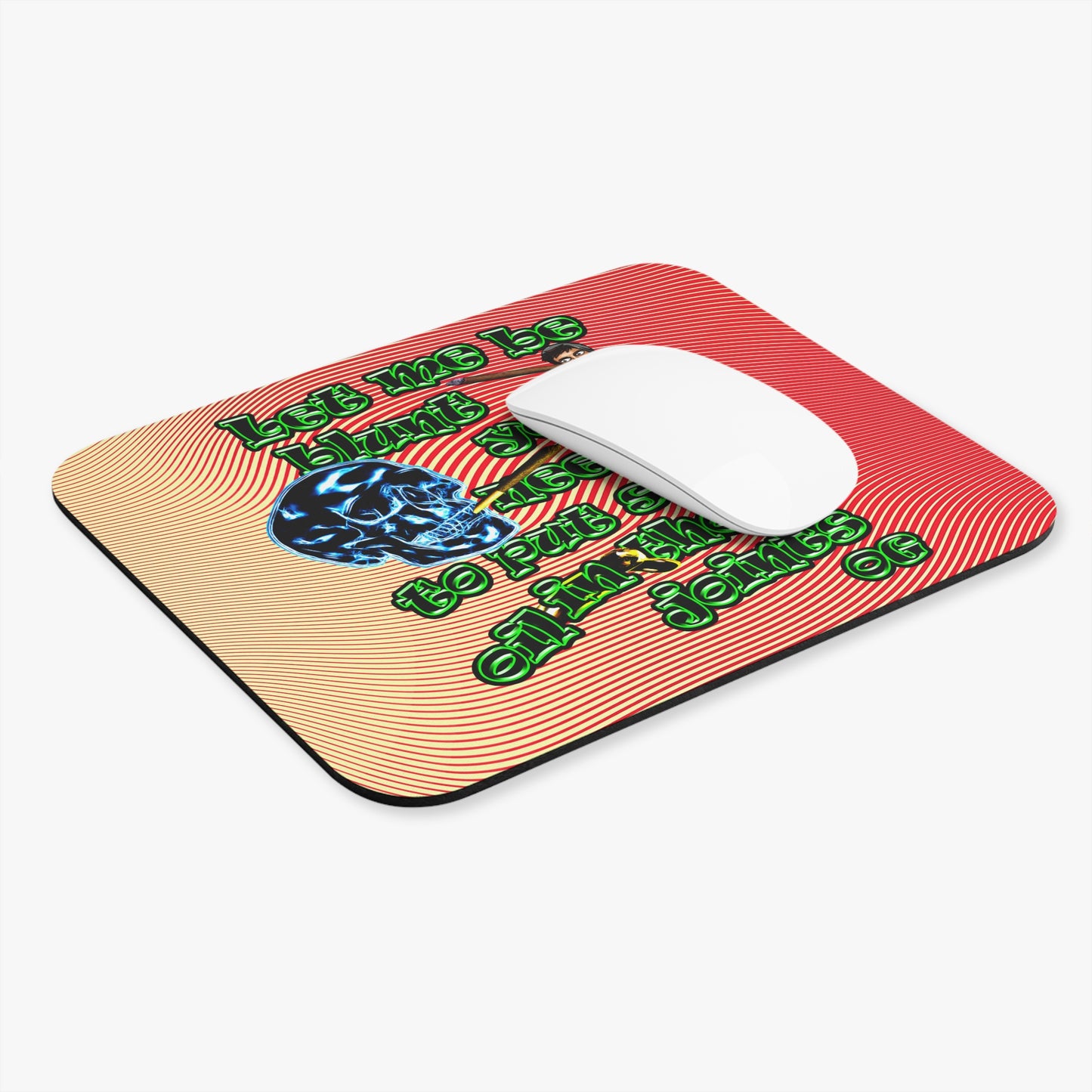 og - Mouse Pad (Rectangle) (yellow-orange wave)