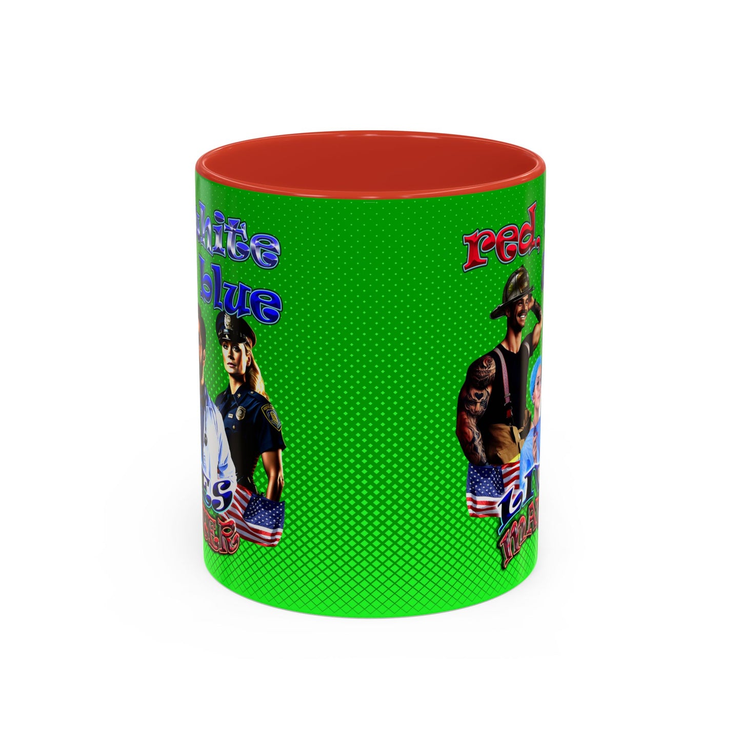 rw&b lives matter - Accent Mug (logo green)