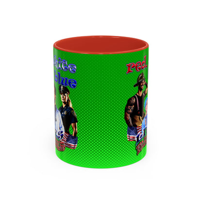 rw&b lives matter - Accent Mug (logo green)