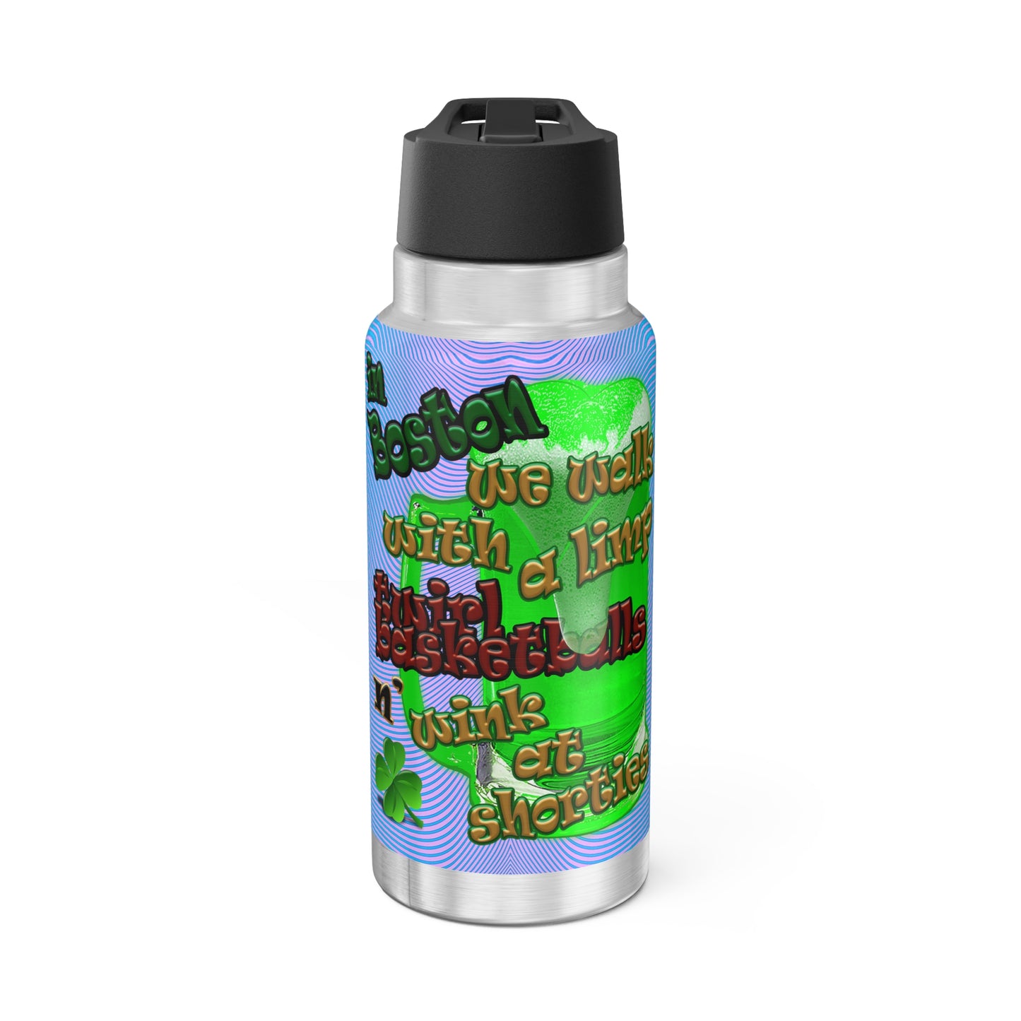 celtics logo - Gator Tumbler, 32oz  (light blue-purple wave)