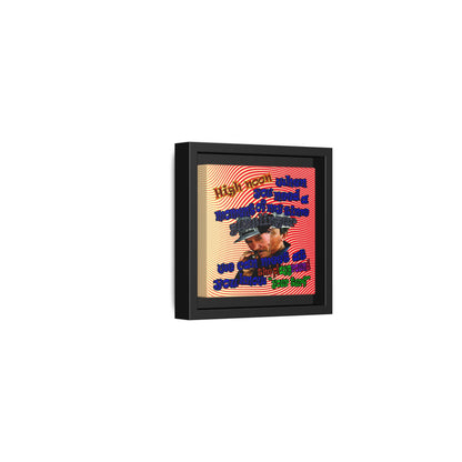 high noon - framed canvas art (yellow-orange wave)