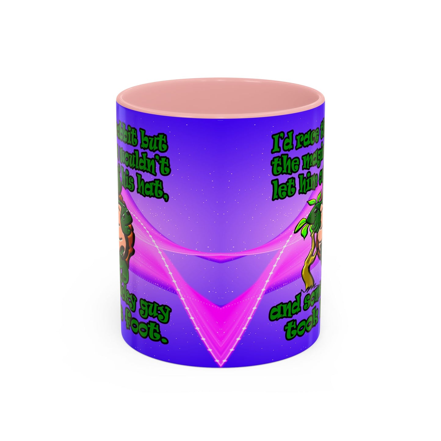 turtle race - Accent Mug (purple-pink wave)