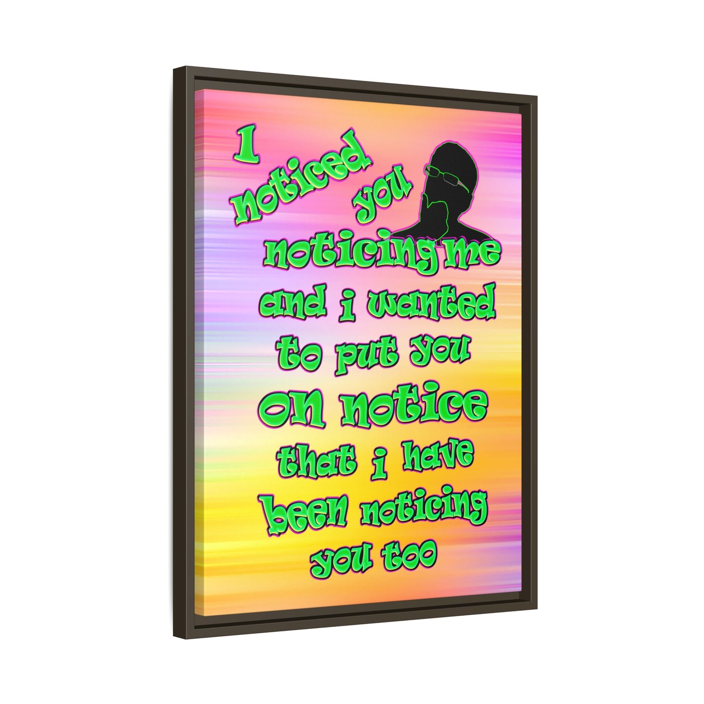 noticed you noticing - framed canvas art (color blur)