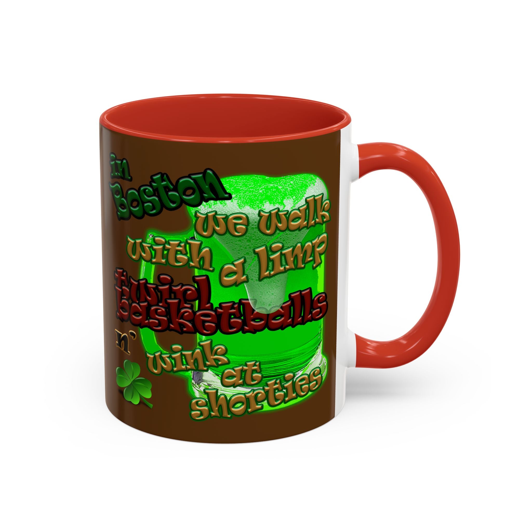 celtics logo - Accent Mug (brown)