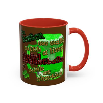 celtics logo - Accent Mug (brown)