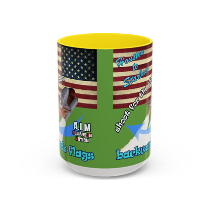 shoot for the stars - Accent Mug (green)