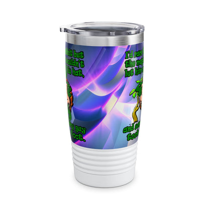 turtle race - Ringneck Tumbler, 20oz (grey-pink wave)