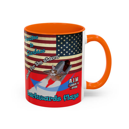 shoot for the stars - Accent Mug (red)