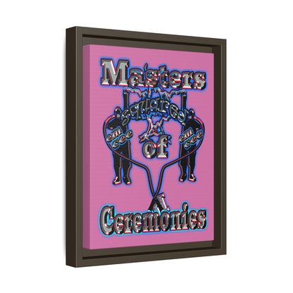 em cee squared - framed canvas art (light pink)