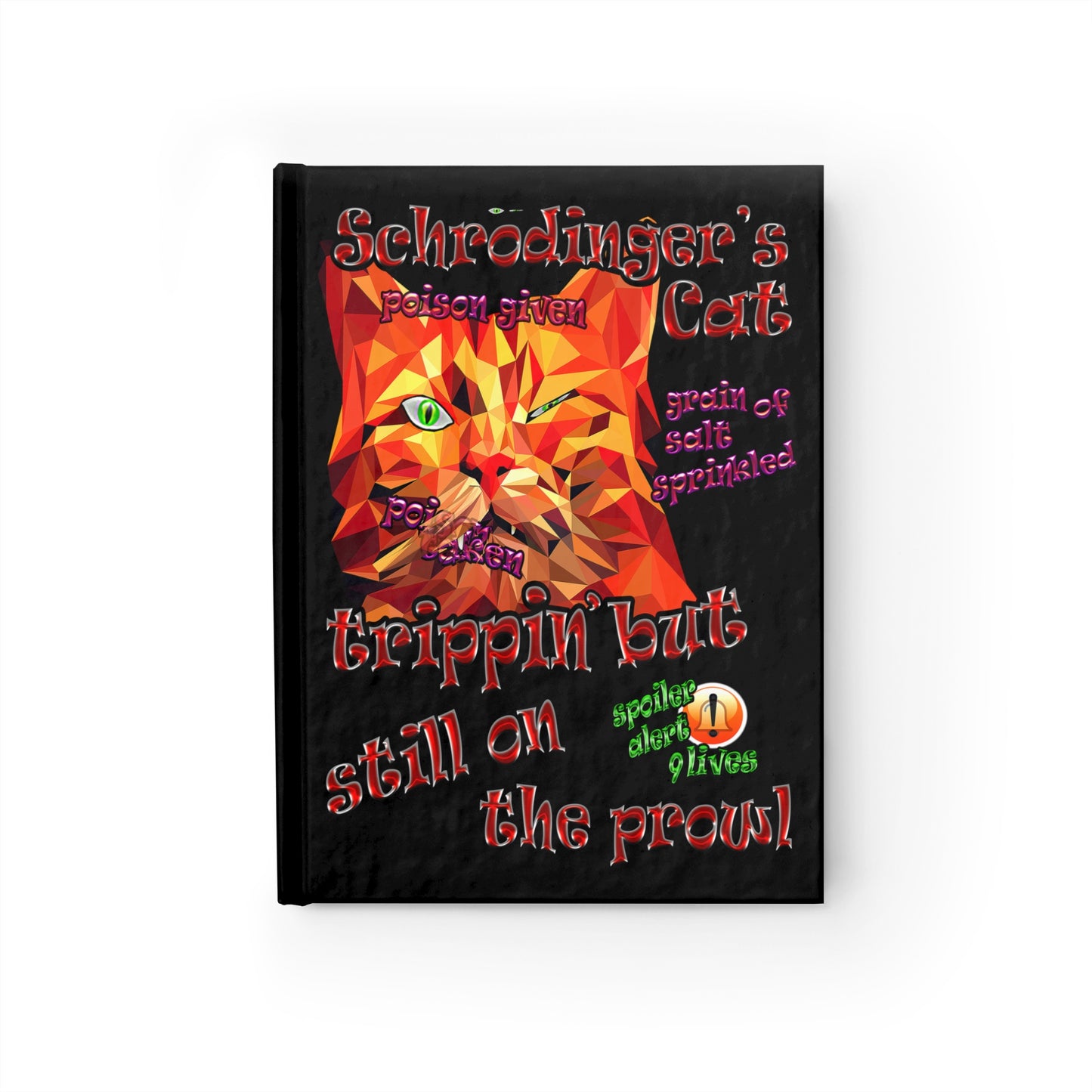schrodinger's cat - journal-lined (black)