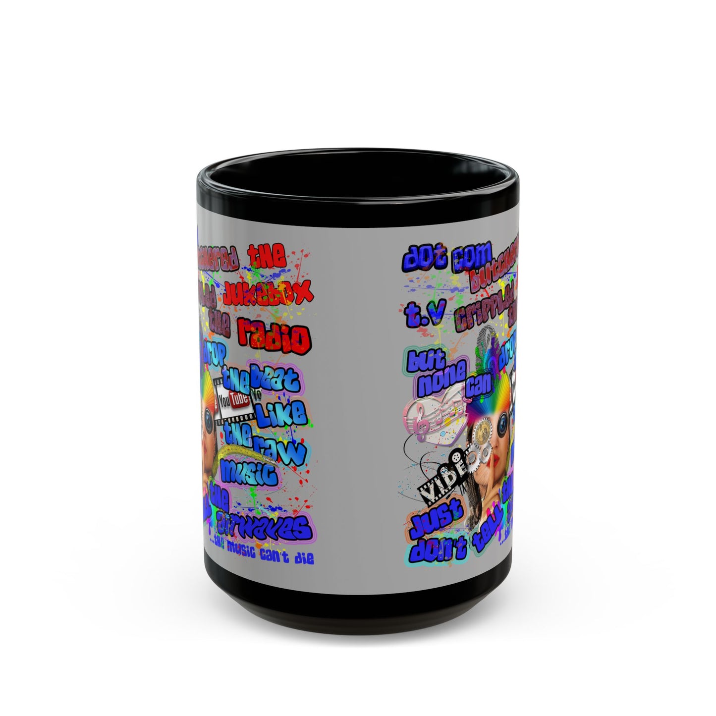 drop the beat - Black Mug (light grey)