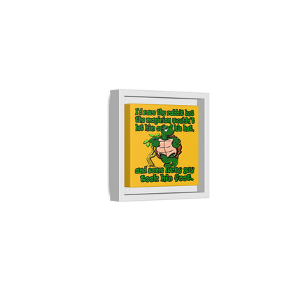 turtle race - framed canvas art (yellow)